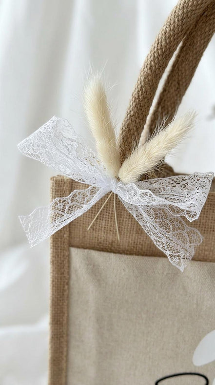 Personalisierte Ostertasche mit Name – Osterkorb Kinder, Osterhase Jutetasche, Osternest Alternative, Ostergeschenk Mädchen Junge, Osterkorb