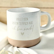 Lustige Tasse Rollt den roten Teppich aus ich bin wach – humorvolle Kaffee Tasse – witziges Geschenk für Freunde Kollegen, Weihnachten,