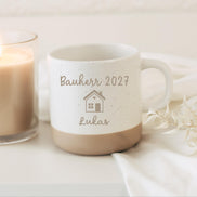 Bauherr & Bauherrin 2027 Tasse personalisiert – Hausbau Geschenk – Richtfest Geschenk – Geschenk zum Hausbau – personalisierte Tasse