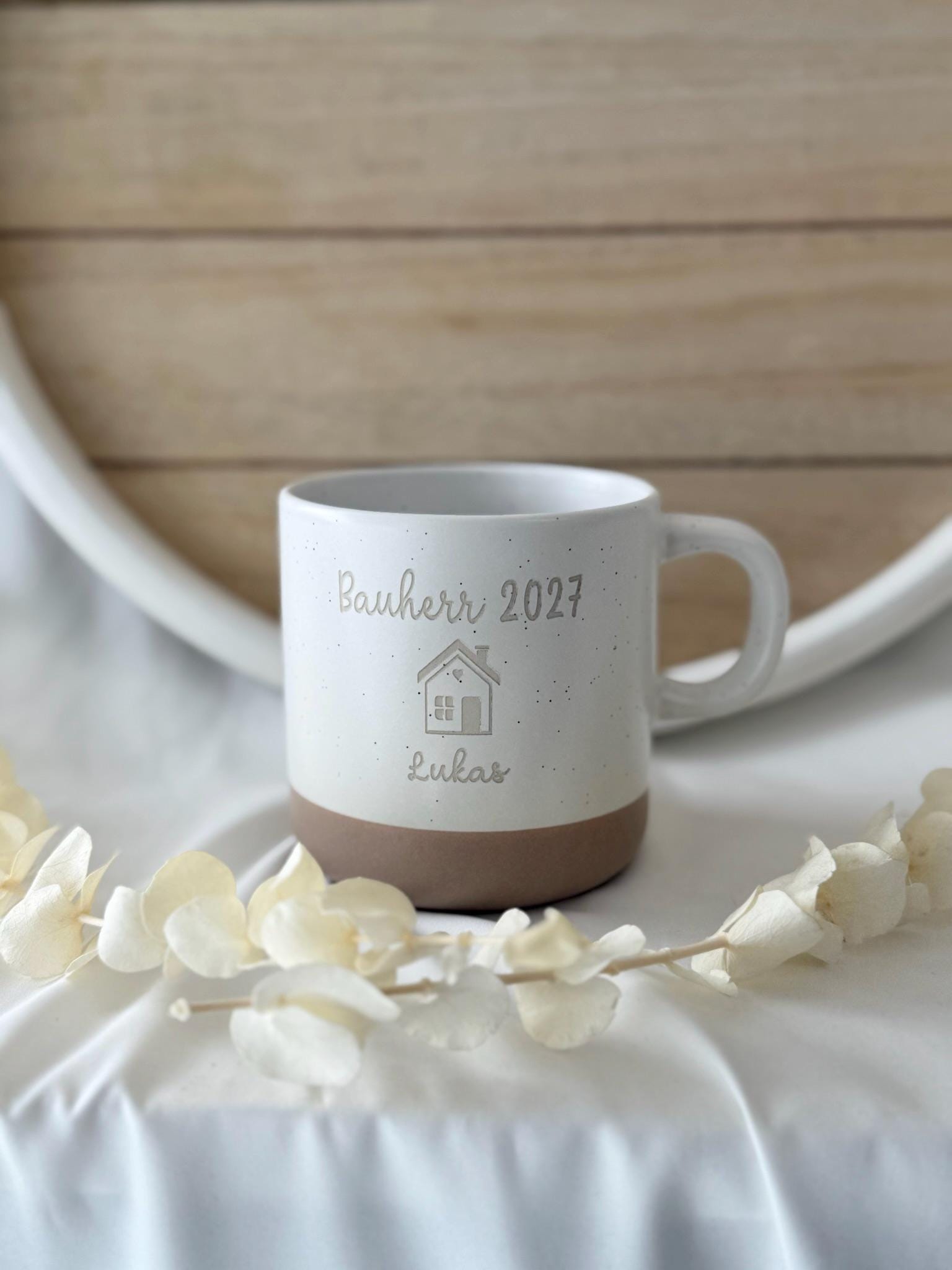 Bauherr & Bauherrin 2027 Tasse personalisiert – Hausbau Geschenk – Richtfest Geschenk – Geschenk zum Hausbau – personalisierte Tasse