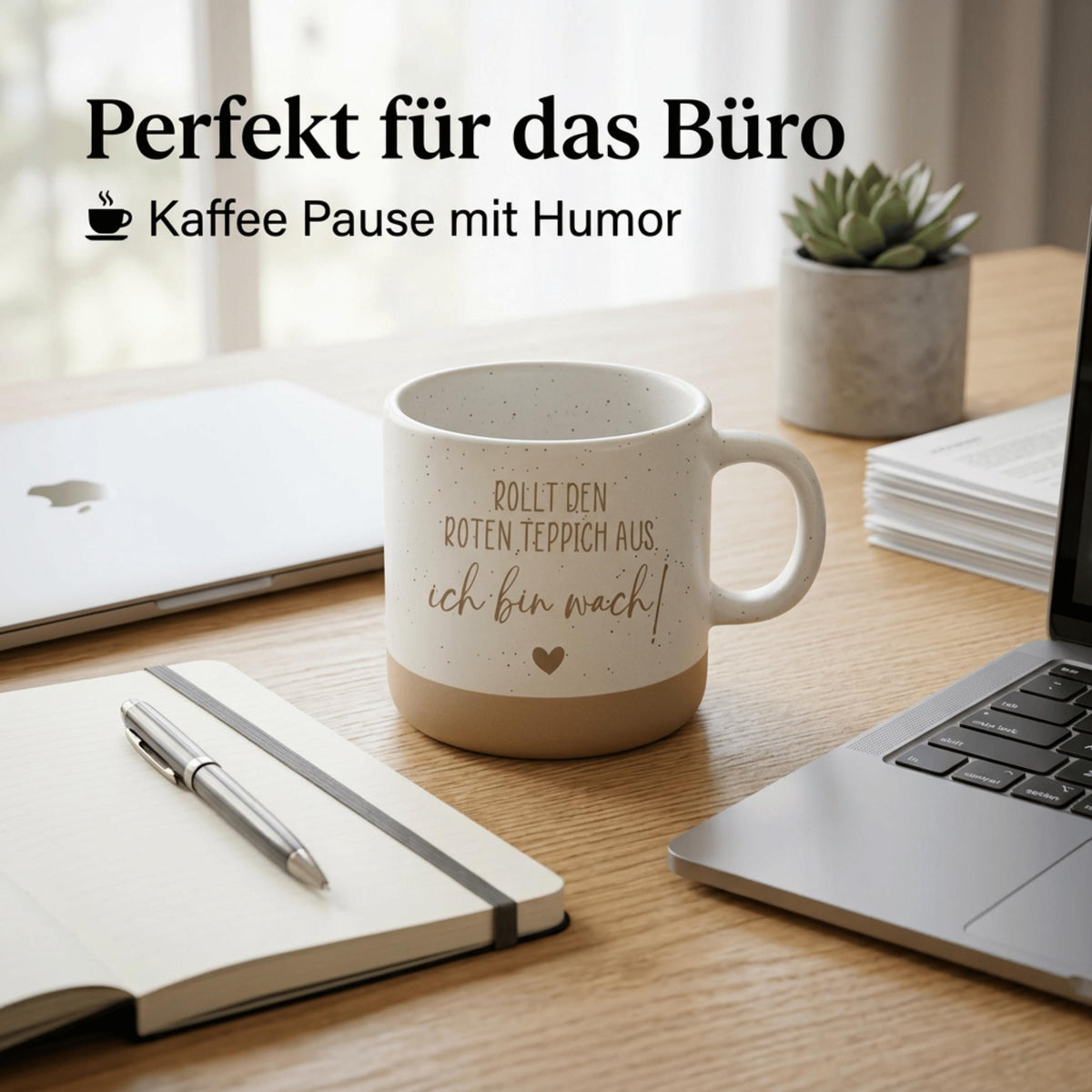 Lustige Tasse Rollt den roten Teppich aus ich bin wach – humorvolle Kaffee Tasse – witziges Geschenk für Freunde Kollegen, Weihnachten,