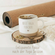 Yoga Teacher Geschenk Tasse – Best Yoga Teacher – Geschenk für Yogalehrer – Dankeschön Yoga Lehrerin – Keramik Tasse, Pilates Teacher