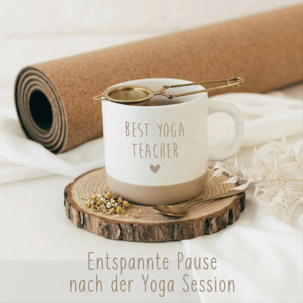 Yoga Teacher Geschenk Tasse – Best Yoga Teacher – Geschenk für Yogalehrer – Dankeschön Yoga Lehrerin – Keramik Tasse, Pilates Teacher