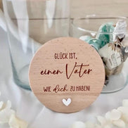 Vatertag Geschenk Papa – Glück ist einen Vater wie dich zu haben – Vorratsglas mit Gravur – Papa Geschenk, Bester Papa, Father,