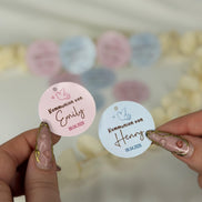 Kommunion Anhänger personalisiert – Etiketten Taufe Konfirmation mit Name & Datum – Gastgeschenk Tags 3,8 cm, Einladungskarten-Anhänger