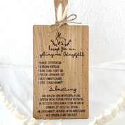 Ostergeschenk Holzbrett • Rezept für ein gelungenes Ostergefühl • Oster Deko Brett • Osterhase Gravur • Geschenk Ostern Familie, Gravur