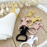 Serviettenring Hase Acryl Ostern, Oster Tischdeko, Serviettenhalter Hase, Osterdeko Tisch, Napkin Ring Bunny, Oster Tischdeko Set
