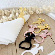 Serviettenring Hase Acryl Ostern, Oster Tischdeko, Serviettenhalter Hase, Osterdeko Tisch, Napkin Ring Bunny, Oster Tischdeko Set