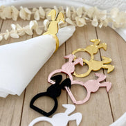 Serviettenring Hase Acryl Ostern, Oster Tischdeko, Serviettenhalter Hase, Osterdeko Tisch, Napkin Ring Bunny, Oster Tischdeko Set