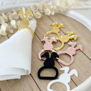 Serviettenring Hase Acryl Ostern, Oster Tischdeko, Serviettenhalter Hase, Osterdeko Tisch, Napkin Ring Bunny, Oster Tischdeko Set