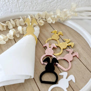 Serviettenring Hase Acryl Ostern, Oster Tischdeko, Serviettenhalter Hase, Osterdeko Tisch, Napkin Ring Bunny, Oster Tischdeko Set