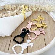 Serviettenring Hase Acryl Ostern, Oster Tischdeko, Serviettenhalter Hase, Osterdeko Tisch, Napkin Ring Bunny, Oster Tischdeko Set