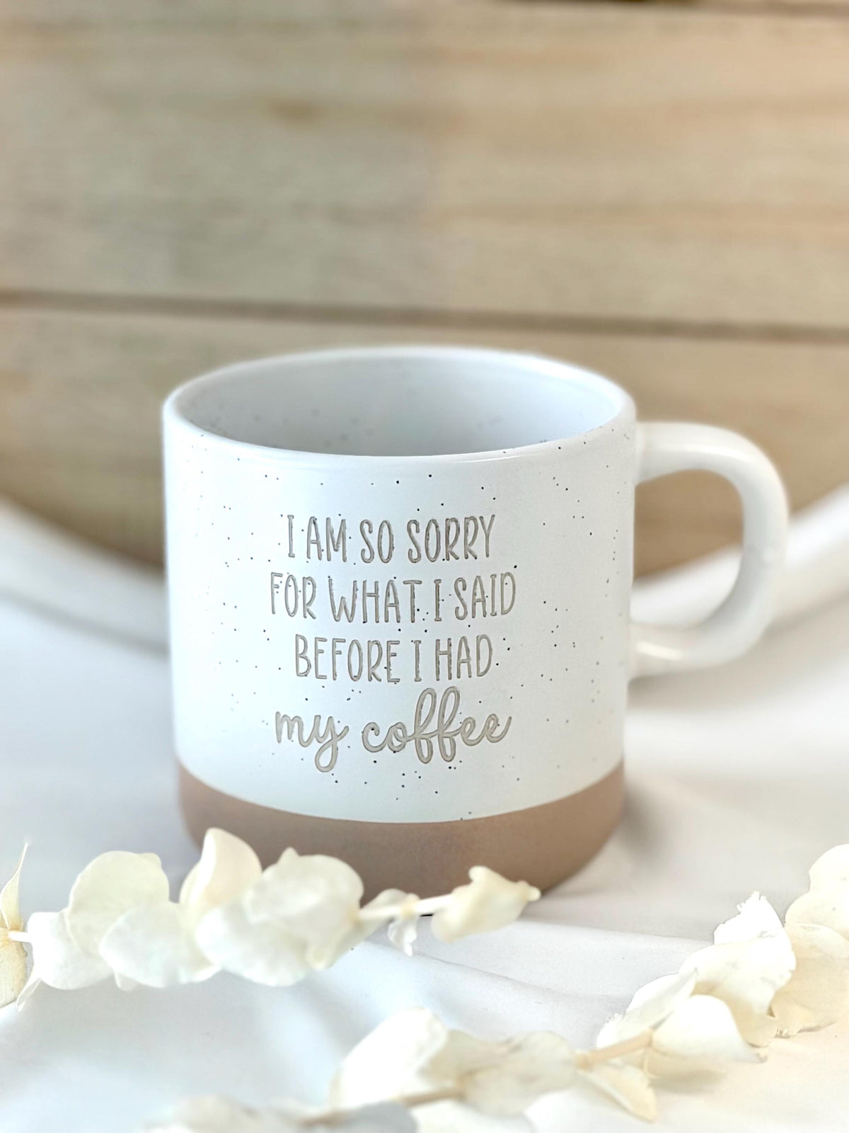 Sorry for what I said before I had my coffee Tasse – lustige Kaffee Tasse – Kollegen Geschenk – Morgenmuffel Geschenk – witzige Büro Tasse