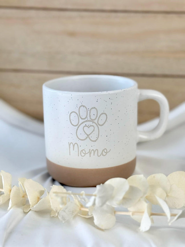 Personalisierte Haustier Tasse mit Name – Hund Pfote Tasse – Tierliebhaber Geschenk – Hundebesitzer Geschenk – personalisierte Kaffeetasse