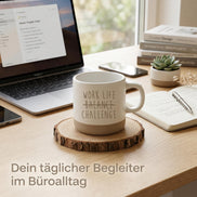 Work Life Balance Challenge Tasse – lustige Büro Tasse – Sarkasmus Kaffee Tasse – Geschenk für Kollegen – Humor Keramiktasse, Kollegin Tasse