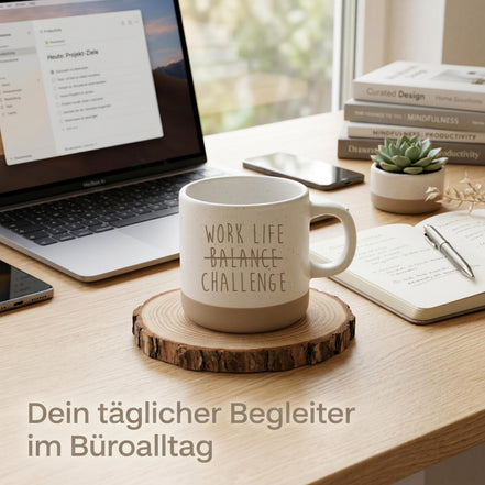 Work Life Balance Challenge Tasse – lustige Büro Tasse – Sarkasmus Kaffee Tasse – Geschenk für Kollegen – Humor Keramiktasse, Kollegin Tasse
