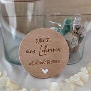 Geschenk für Lehrerin – Glück ist eine Lehrerin wie dich zu haben – Vorratsglas mit Gravur – Abschied Schule, Keksodose,