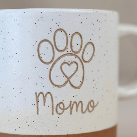 Personalisierte Haustier Tasse mit Name – Hund Pfote Tasse – Tierliebhaber Geschenk – Hundebesitzer Geschenk – personalisierte Kaffeetasse