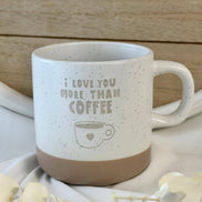 I Love You More Than Coffee Tasse – Valentinstag Geschenk – Geschenk für Freundin Freund – Liebesgeschenk Partner – Kaffee Tasse Liebe –