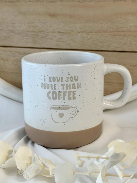I Love You More Than Coffee Tasse – Valentinstag Geschenk – Geschenk für Freundin Freund – Liebesgeschenk Partner – Kaffee Tasse Liebe –