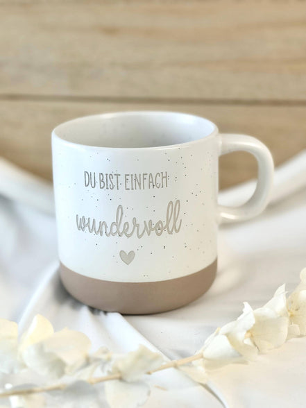 Du bist einfach wundervoll Tasse – Geschenk für Freundin Mama – liebevolles Geschenk Frau – Dankeschön Geschenk – Motivation Tasse –