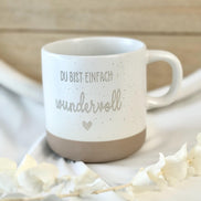 Du bist einfach wundervoll Tasse – Geschenk für Freundin Mama – liebevolles Geschenk Frau – Dankeschön Geschenk – Motivation Tasse –