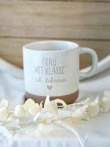 Lehrerin Geschenk Tasse – Frau mit Klasse Ich Lehrerin – Geschenk für Lehrerin – Abschied Schule Geschenk – Danke Lehrerin – Schule Geschenk