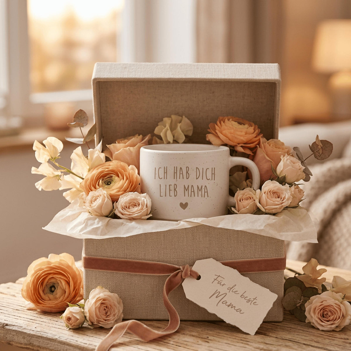 Mama Geschenk Tasse – Ich hab dich lieb Mama – Muttertag Geschenk – Geschenk für Mama – Keramik Kaffeetasse Mama, Muttertag Tasse