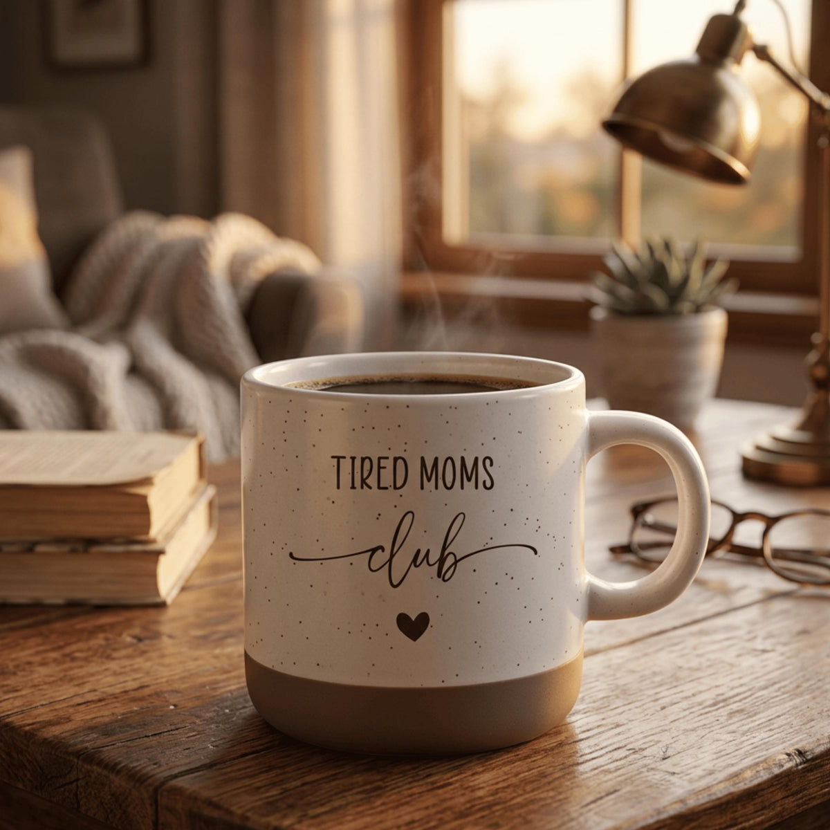 Mama Geschenk lustig – Tired Moms Club Tasse – Muttertag Geschenk Mama – witzige Mama Tasse – Geschenk für Mütter, Keramiktasse, 360ml