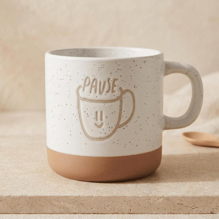 Pause Tasse mit Smiley – Kaffee Pause Tasse – Büro Tasse minimalistisch – Geschenk Kollegin – kleine Auszeit Geschenk – Coffee Break Mug