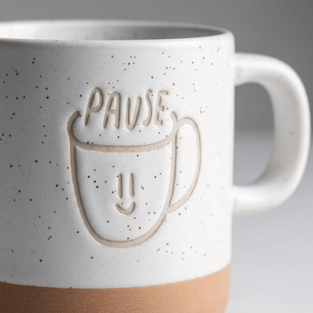 Pause Tasse mit Smiley – Kaffee Pause Tasse – Büro Tasse minimalistisch – Geschenk Kollegin – kleine Auszeit Geschenk – Coffee Break Mug