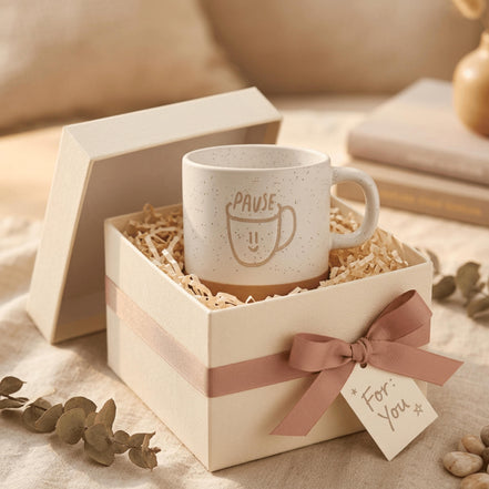Pause Tasse mit Smiley – Kaffee Pause Tasse – Büro Tasse minimalistisch – Geschenk Kollegin – kleine Auszeit Geschenk – Coffee Break Mug