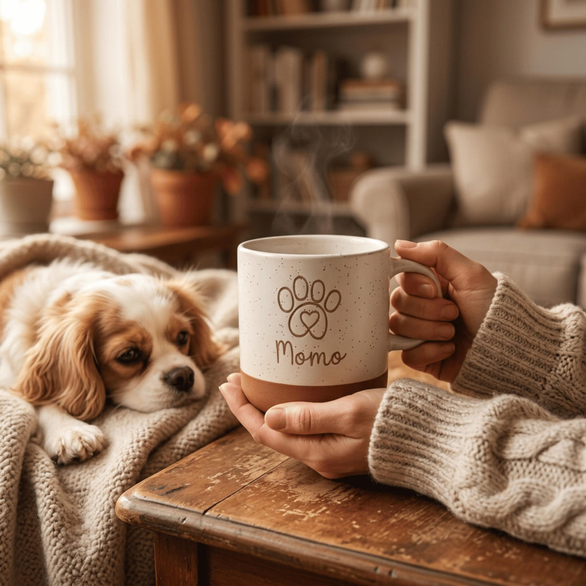 Personalisierte Haustier Tasse mit Name – Hund Pfote Tasse – Tierliebhaber Geschenk – Hundebesitzer Geschenk – personalisierte Kaffeetasse