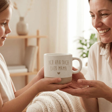 Mama Geschenk Tasse – Ich hab dich lieb Mama – Muttertag Geschenk – Geschenk für Mama – Keramik Kaffeetasse Mama, Muttertag Tasse