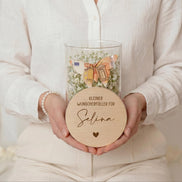 Geldgeschenk Wunscherfüller personalisiert mit Name – Wunschglas Geschenk Freundin Geburtstag Weihnachten – kleines Geschenk Idee