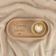 Muttertag Geschenk Mama – Mamas kleine Auszeit – Holztablett mit Gravur – personalisiertes Geschenk für Mutter, Beste Mama
