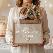 Tante Geschenk personalisiert – Jutetasche mit Name, liebevolles Geschenk von Nichte Neffe, Muttertag Tante