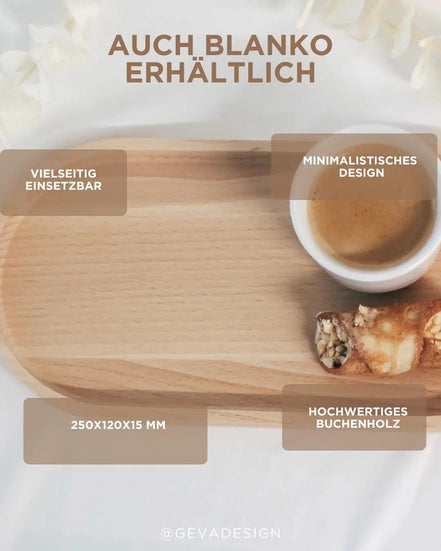Geschenk Freundin – Glück ist eine Freundin wie dich zu haben – Holztablett mit Gravur – personalisiertes Geschenk Freundin