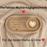 Muttertag Geschenk Mama Oma – beste Mama beste Oma – Holztablett mit Gravur – personalisiertes Geschenk Muttertag, Muttertagsgeschenk,