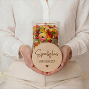 Geschenk Vorratsglas personalisiert Spaßglas mit Name – Süßigkeiten Glas Geschenkidee Freundin Kollege Geburtstag Mitbringsel Glas