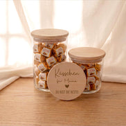 Muttertag Geschenk Mama Vorratsglas mit Gravur Küsschen für Mama du bist die Beste – Süßigkeiten Glas personalisiert, Du bist die Beste