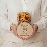 Vatertag Geschenk Papa – du bist unentBÄRlich Vorratsglas– Geschenk für Papa oder Opa, Süßigkeiten Glas mit Holzdeckel,Geschenkidee Vatertag