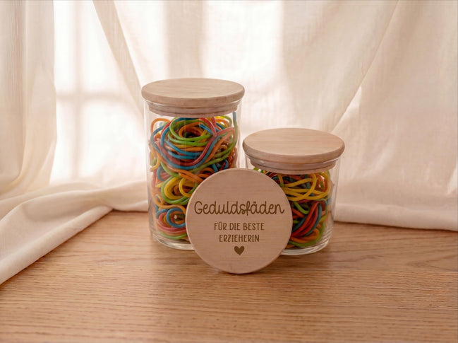 Geschenk Erzieherin – Geduldsfäden für die beste Erzieherin Vorratsglas – Abschiedsgeschenk Kita, Kindergarten Geschenk