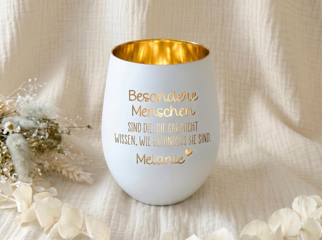 Personalisiertes Windlicht mit Name | Geschenk für besonderen Menschen | Freundschaft Geschenk | Danke Geschenk | Weihnachten, Geburtstag
