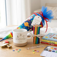 ABC Schulkind Tasse personalisiert mit Name Einschulung Geschenk Junge Mädchen Schulanfang Tasse mit Name ABC Schütze Geschenk Erstklässler