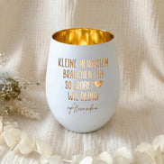 Erzieherin Geschenk & Hebamme Geschenk personalisiert | Windlicht mit Name | Danke für dein großes Herz | Abschied Kindergarten