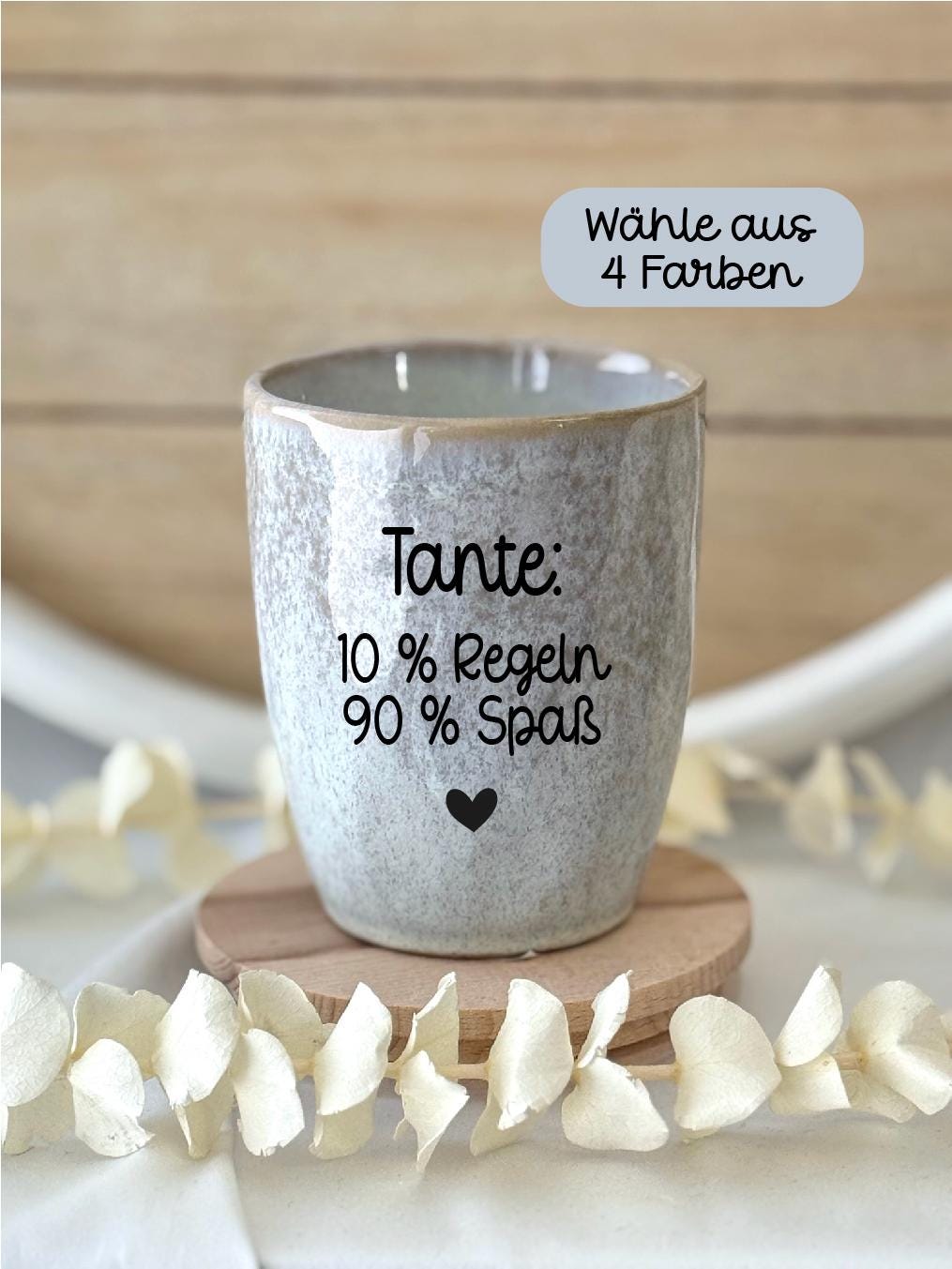 Tante Geschenk | Tante 10% Regeln 90 Prozent Spaß Becher | Geschenk für Tante | Steingut Tasse | Lustiges Tante Geschenk, Beste Tante,