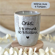 Onkel Geschenk | Onkel 5 % Vernunft 90 Prozent Blödsinn Becher | Lustiges Geschenk für Onkel | Steingut Tasse | 280 ml, Weihnachten, Tasse