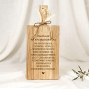 Hochzeitsgeschenk Holzbrett personalisiert • Rezept für eine glückliche Ehe • Geschenk Brautpaar Hochzeit • Eiche Gravur Deko
