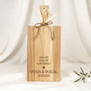 Hochzeitsgeschenk personalisiert • Verliebt Verlobt Verheiratet • Holzbrett Eiche mit Namen & Datum • Geschenk Brautpaar Hochzeit